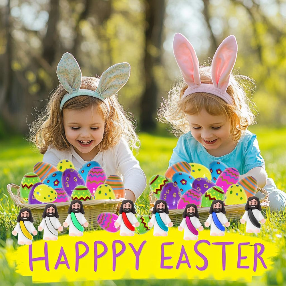 Cherislpy Easter egg pack with mini Jesus toys, ideal for spring celebrations