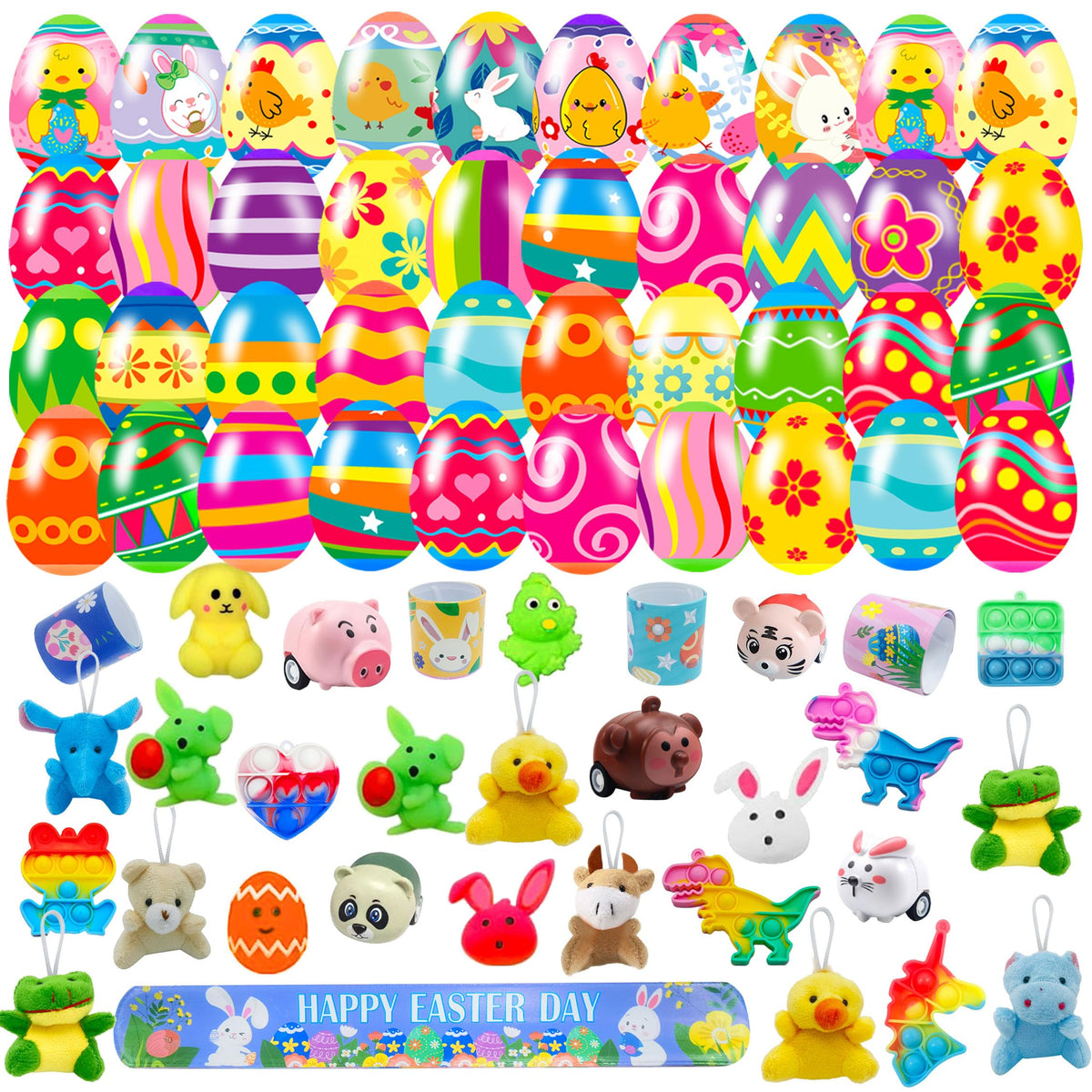 Cherislpy Easter eggs with plush toys offer soft sensory play for kids