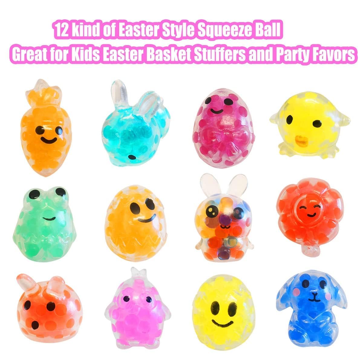 Cherislpy colorful squishy eggs ready for party favors and decorating