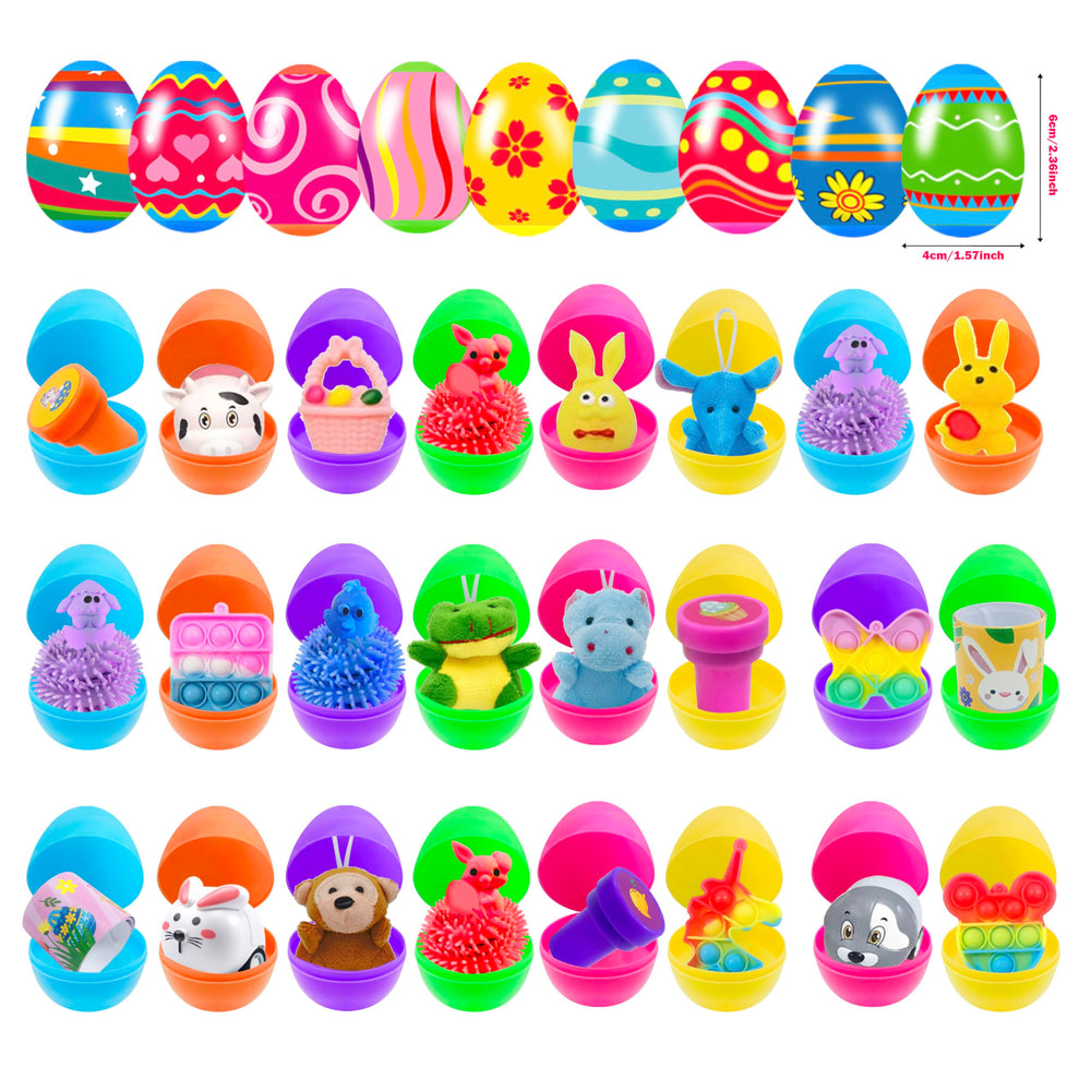 Cherislpy eggs filled with fidget toys ideal for colorful party favors