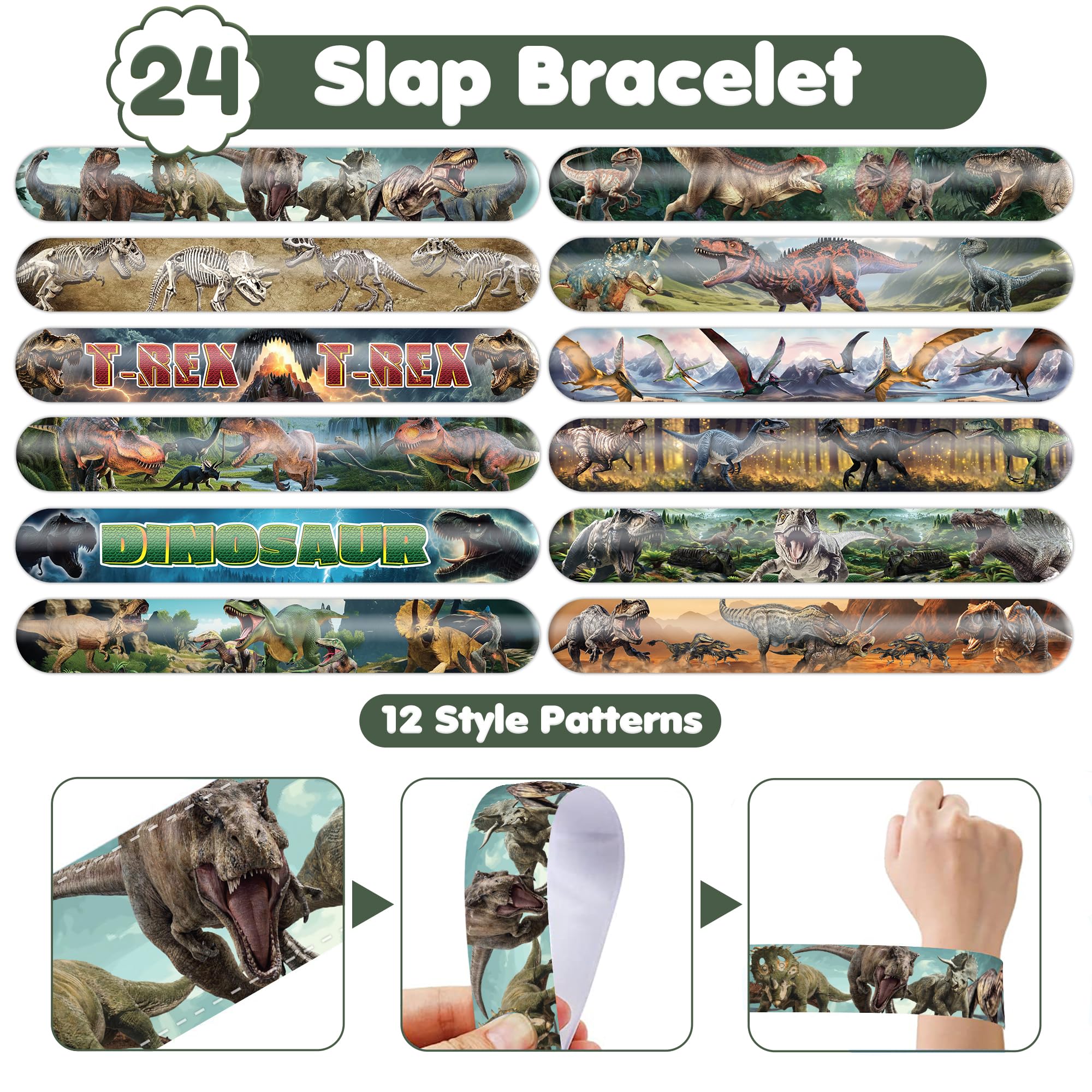 Cherisnowy dinosaur party favors display for birthdays and classrooms