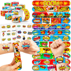 Cherisnowy hero party set tattoos, vibrant designs for quick, mess-free party fun.