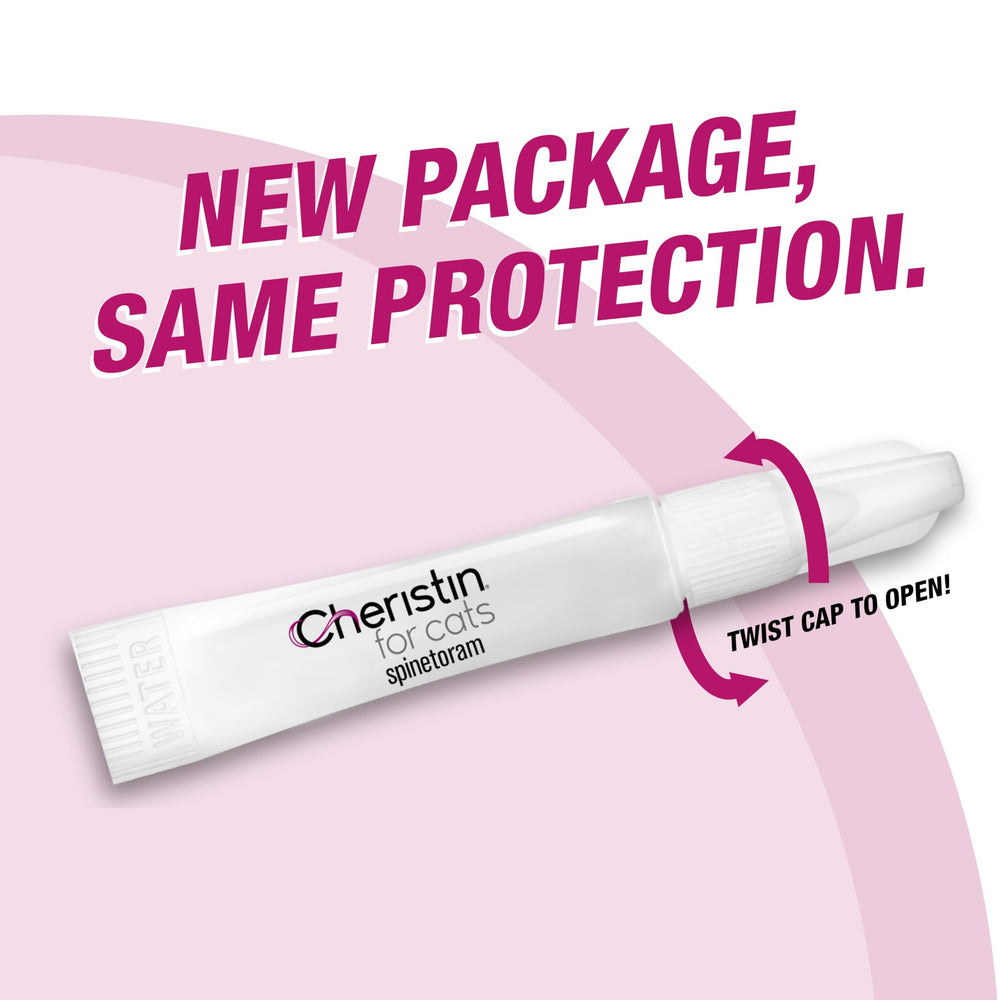Cheristin non-greasy, quick-drying formula on skin.