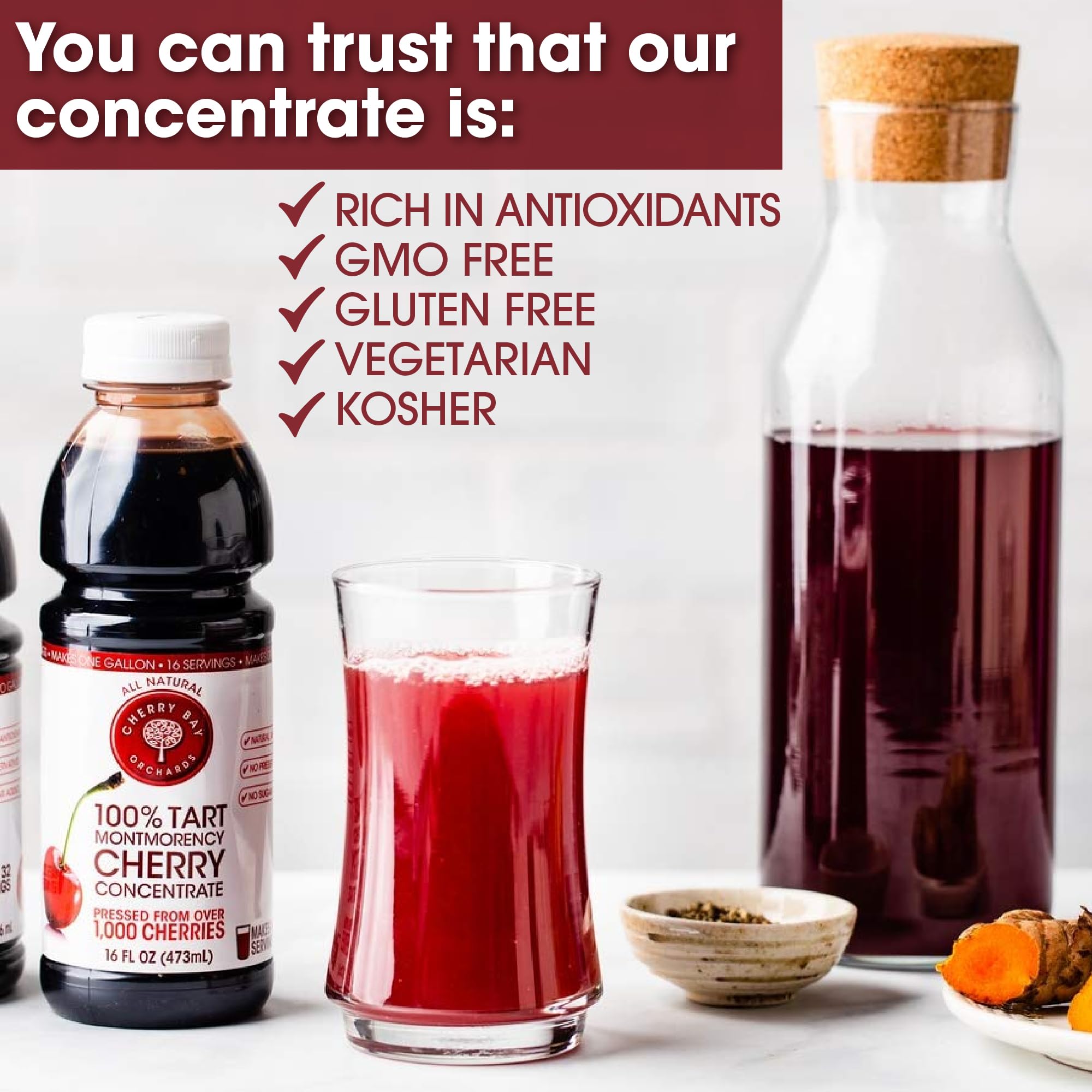 Cherry Bay Orchards gluten-free label for dietary convenience