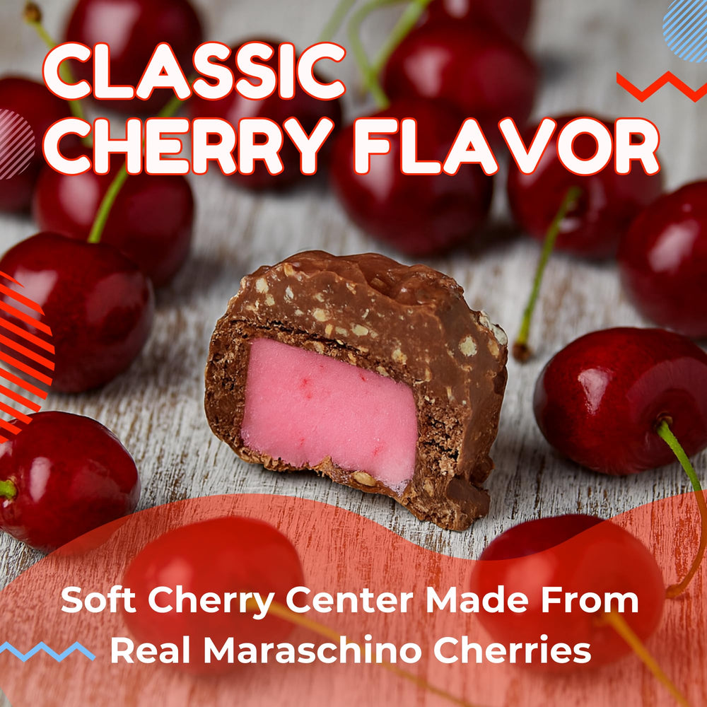 Cherry Mash soft cherry center reveals a fruity, creamy core perfect for a treat
