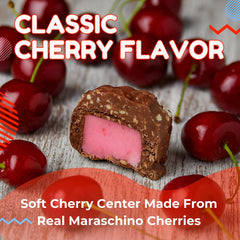 Cherry Mash soft cherry center reveals a fruity, creamy core perfect for a treat