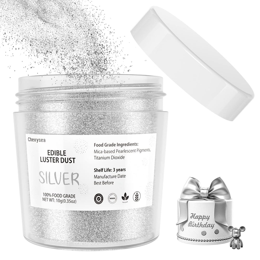 Cherrysea Black edible luster dust offers bold contrast for modern dessert designs