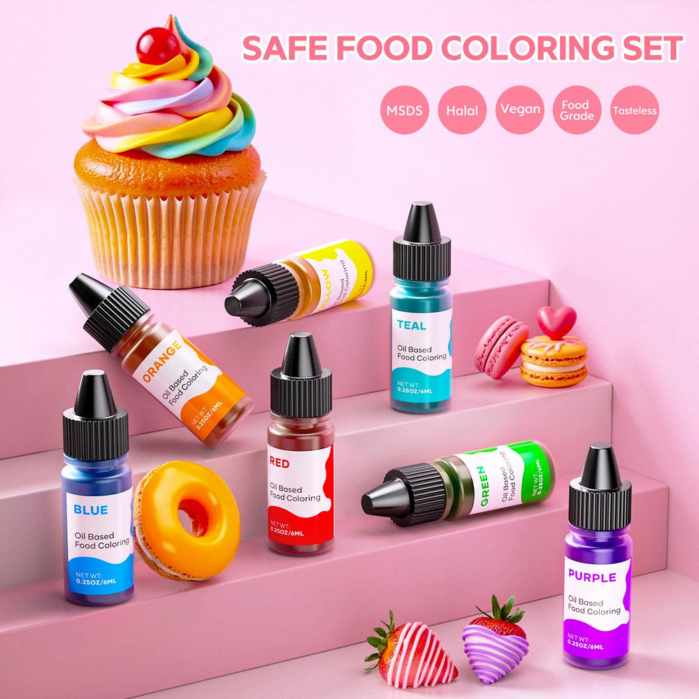 Cherrysea edible dye set ideal for festive baking and decorating.