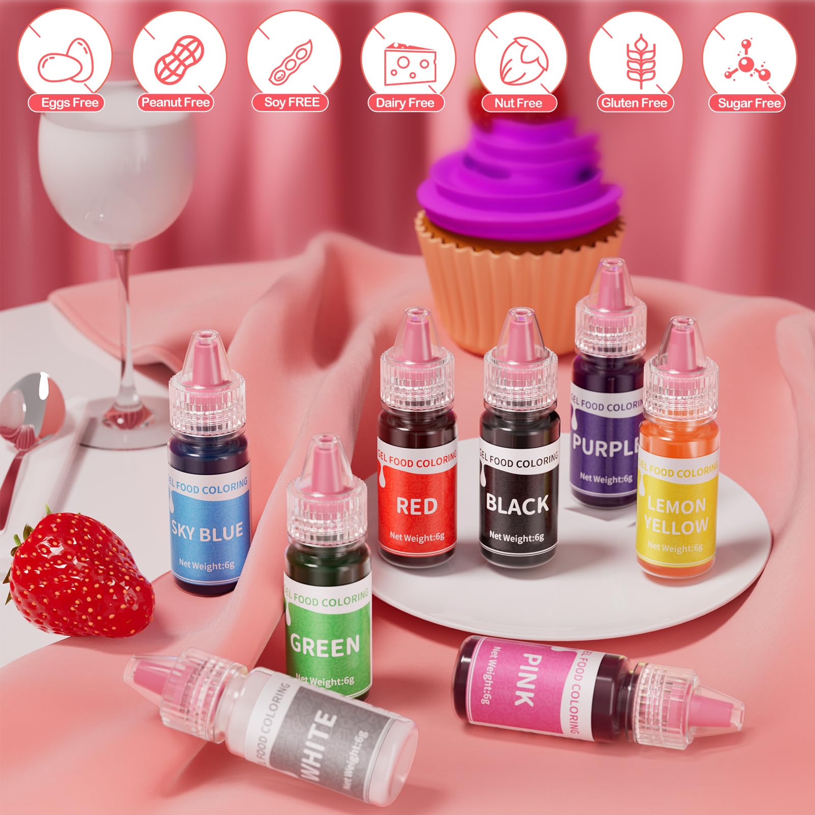 Cherrysea colors are dairy-free and gluten-free, preserving flavor in any dessert