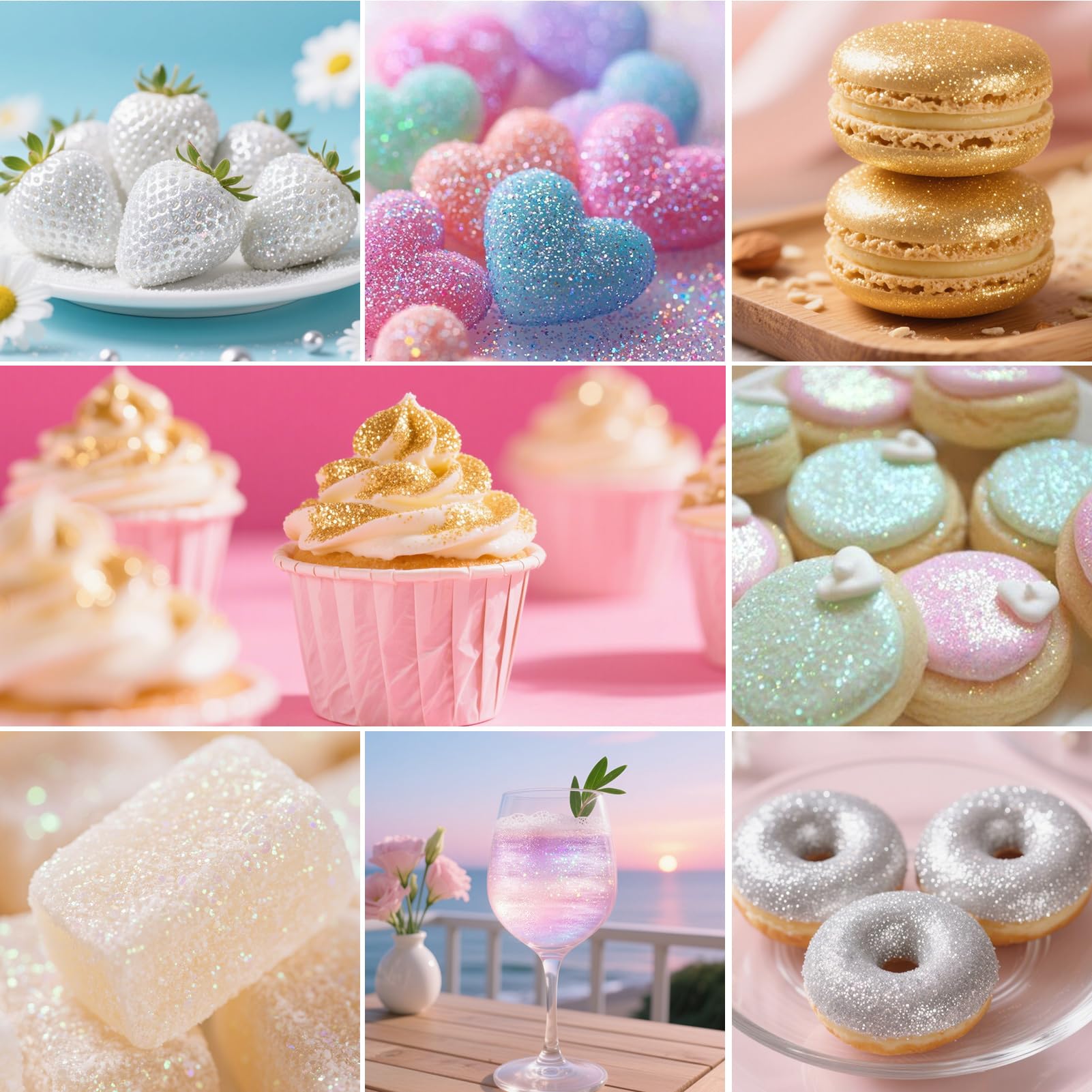 Cherrysea edible glitter spray cake-decorating in action for even application