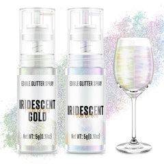 Cherrysea edible glitter spray iridescent finish on desserts for shine