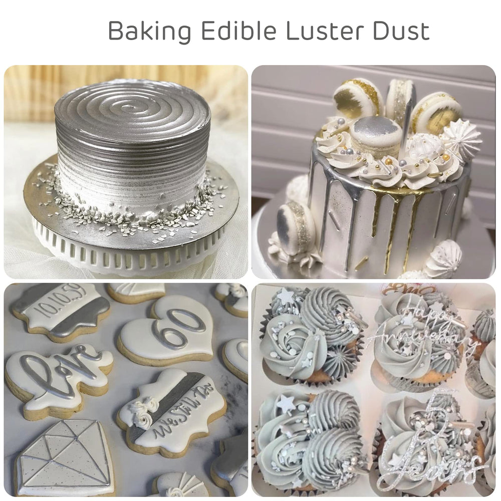 Cherrysea Gold edible luster dust provides luxurious shine for fondant and cakes