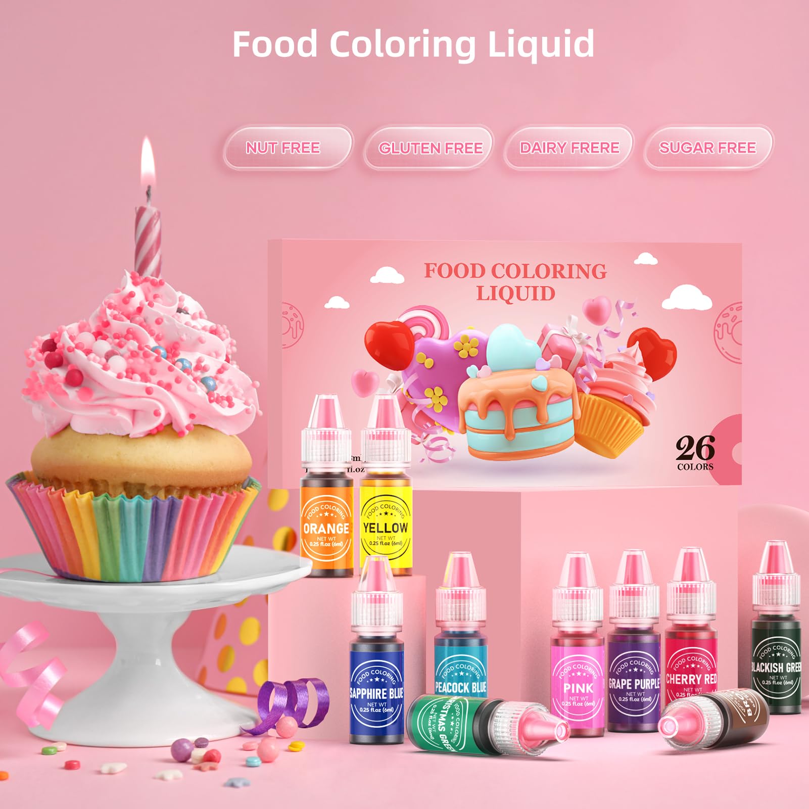 Cherrysea sky blue drops for fondant and desserts
