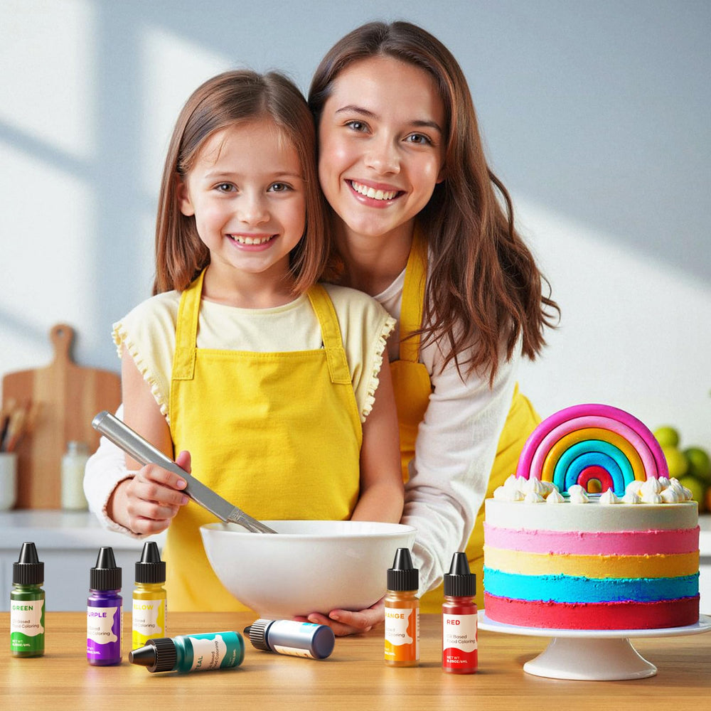Cherrysea seven-color oil dye set in 6ml bottles for precise coloring.