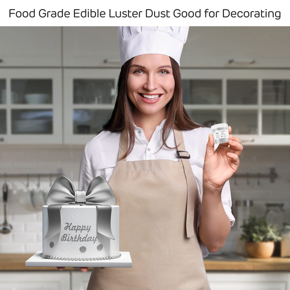 Cherrysea Teal edible luster dust adds vibrant color to drinks and desserts