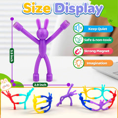 CHESLICR bunny magnets bendable limbs enabling creative building and fine motor practice