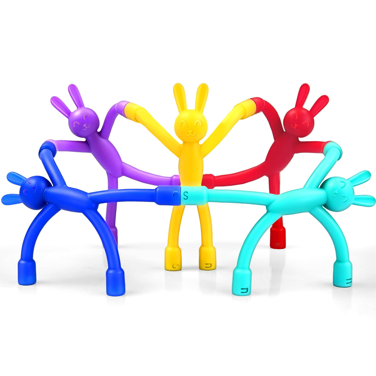 CHESLICR Easter bunny magnets colorful pack for toddler play and travel
