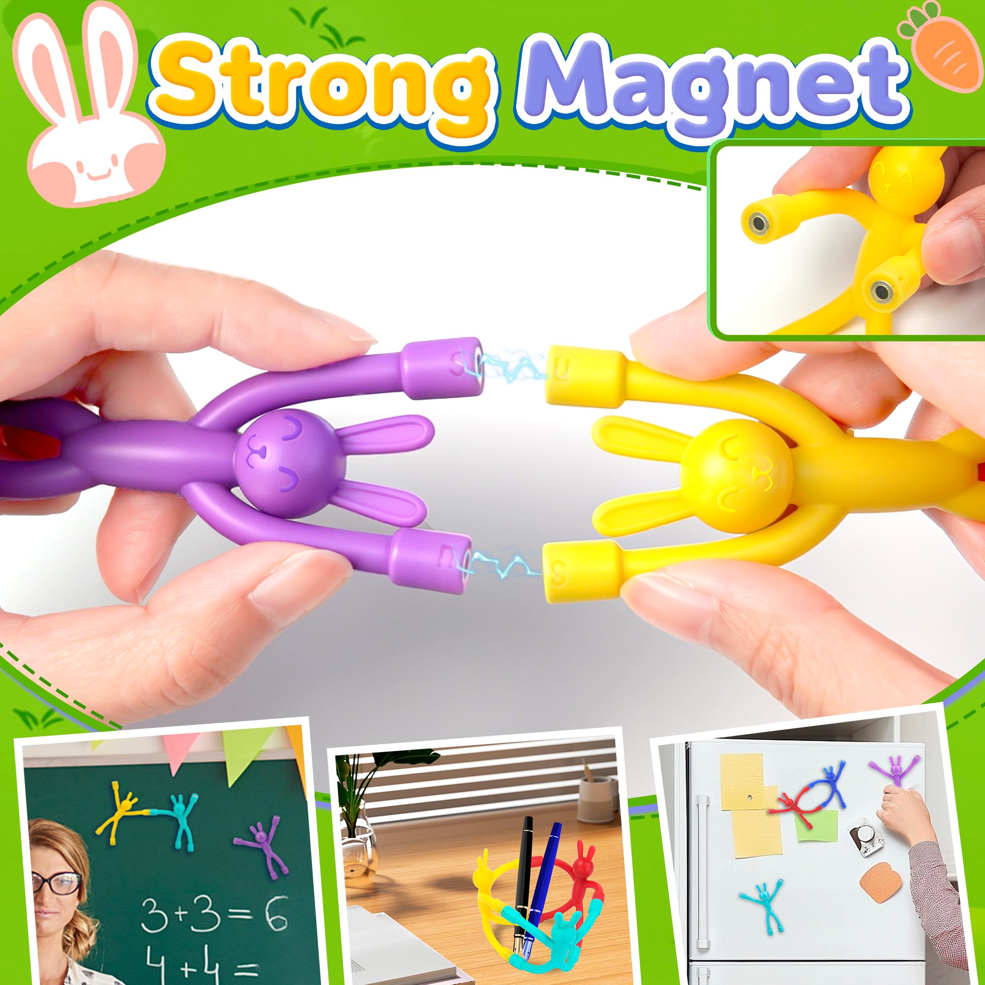 CHESLICR Easter magnets connect and stack for imaginative scenes and problem solving