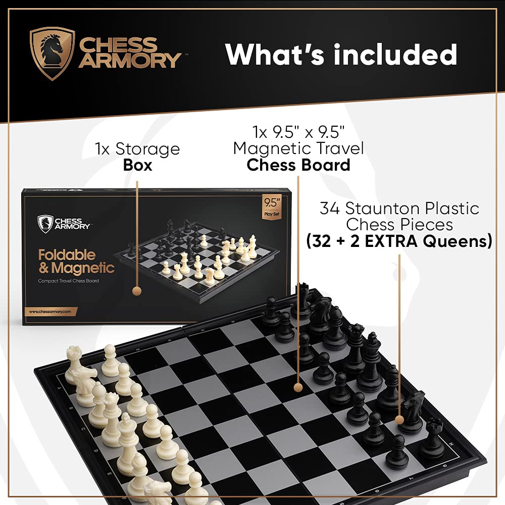 Chess Armory folding board with storage for easy transport