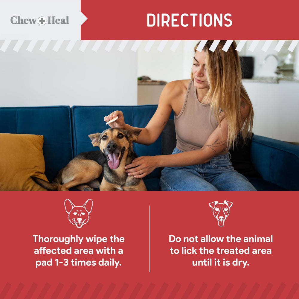 Chew Heal Labs wipes leave no greasy residue after use