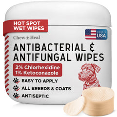 Chew Heal Labs soothing paw wipes packaging ready for daily paw care