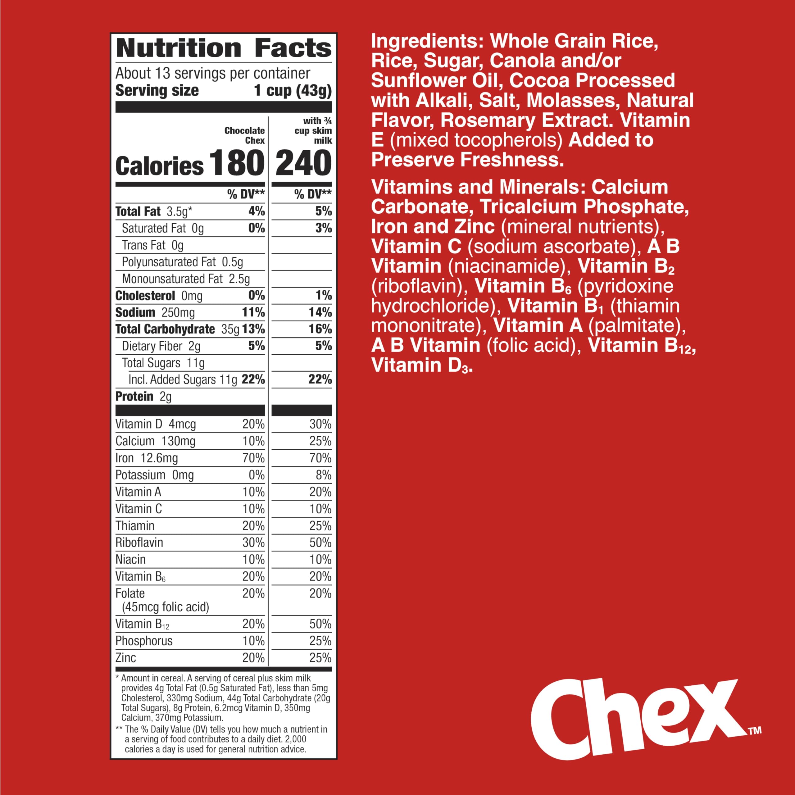Chex gluten-free breakfast option delivering whole-grain goodness for a morning routine.