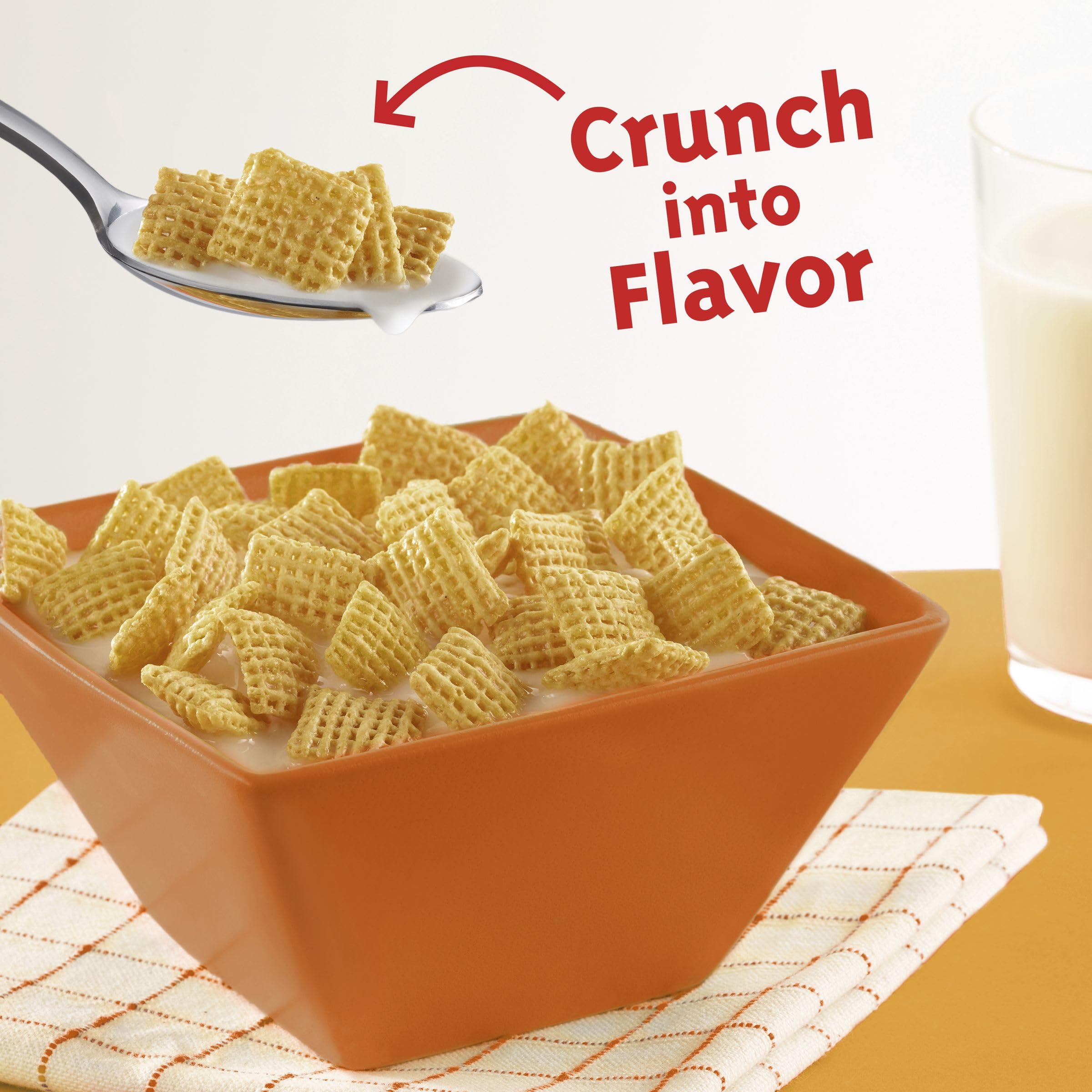 Chex Honey Nut cereal packaging front showing whole grain goodness.