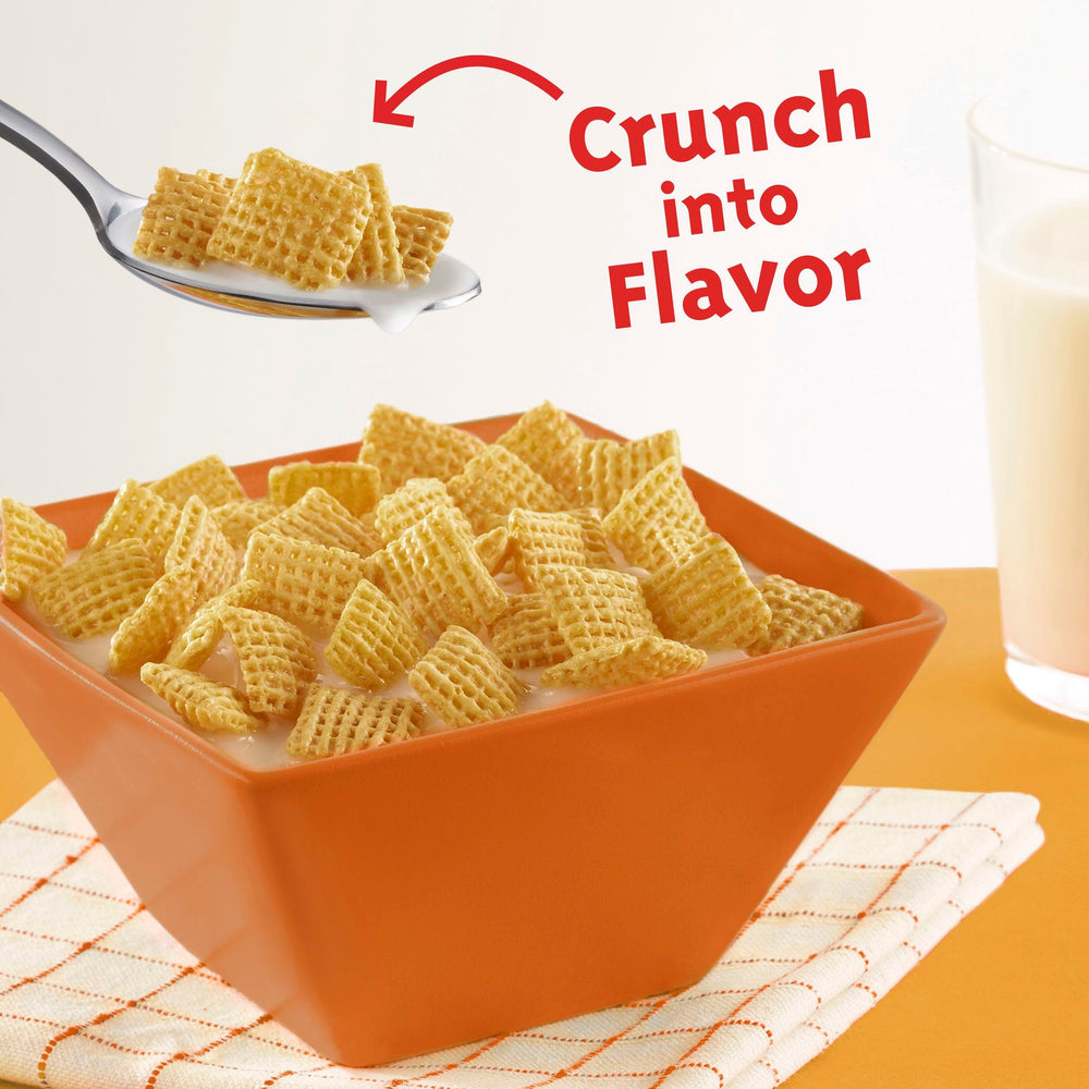 Chex Honey Nut cereal packaging front showing whole grain goodness.
