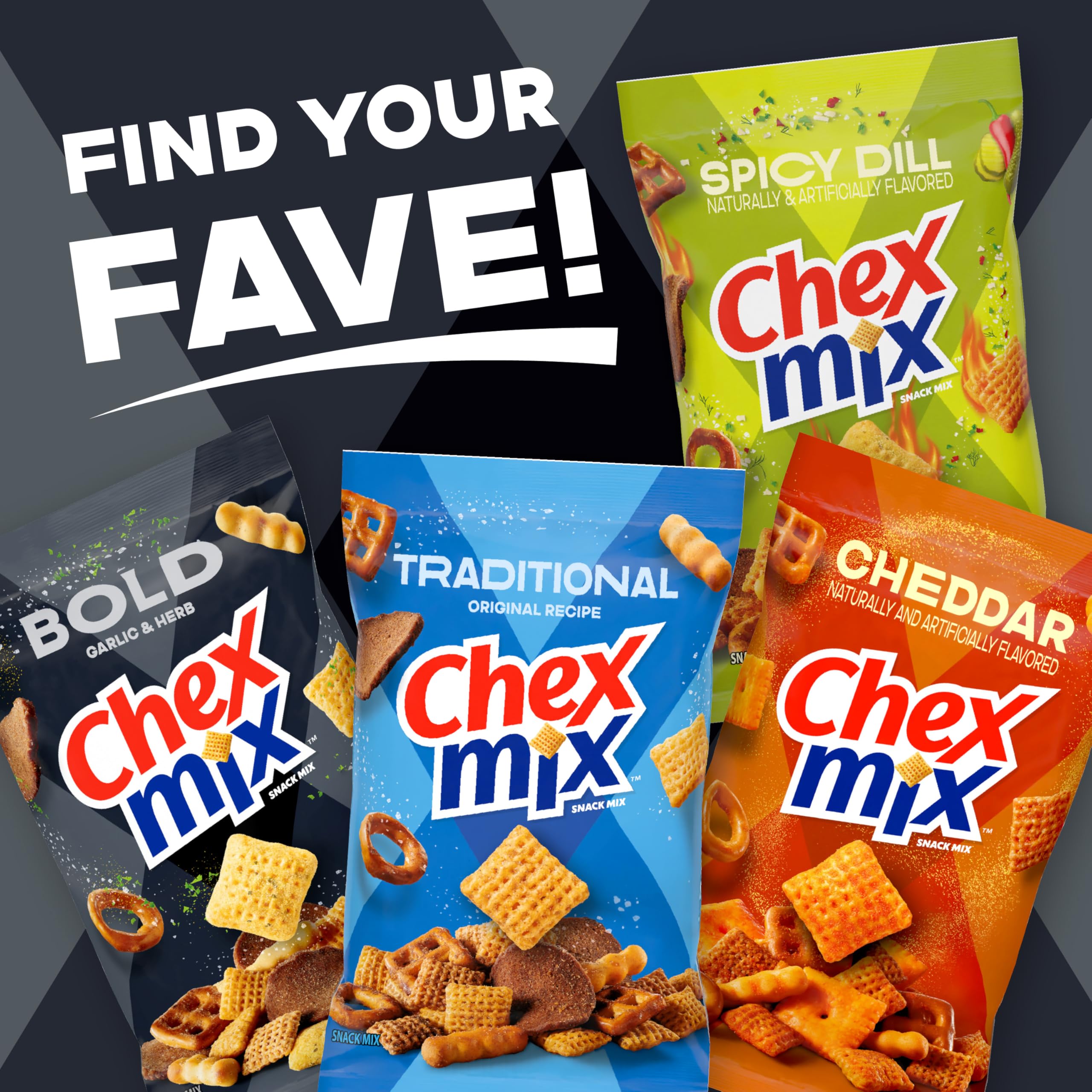 Chex Mix Bold Garlic and Herb snack tub suits road trips and gatherings