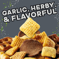 Chex Mix Bold Garlic and Herb squiggle breadsticks bring crispy texture to nibbling