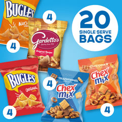 Bugles Nacho Cheese chips, bold flavor for game nights