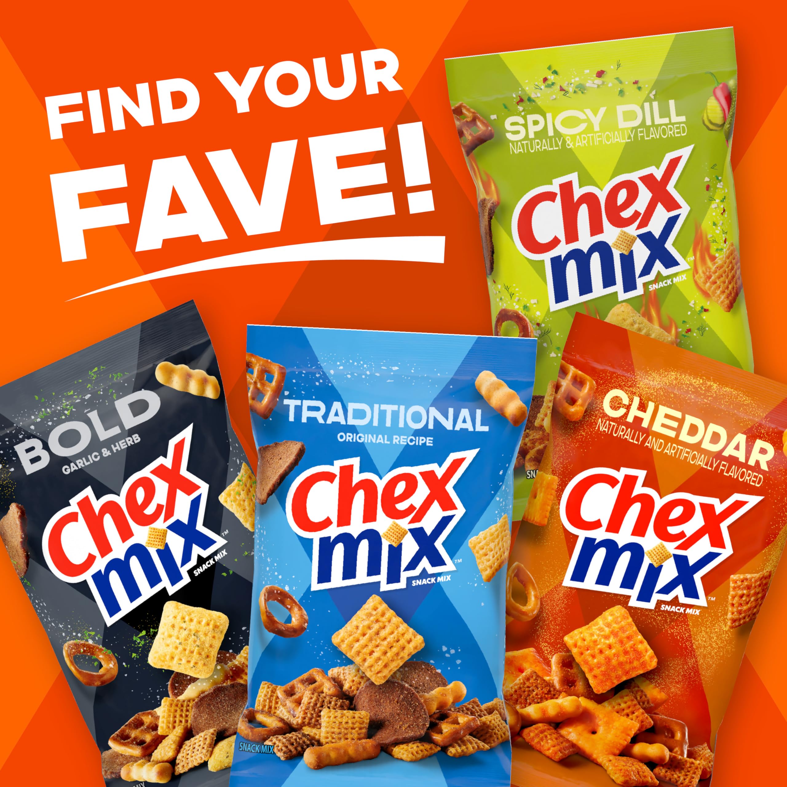 Chex Mix Cheddar Snack road trip snack ready for travel.