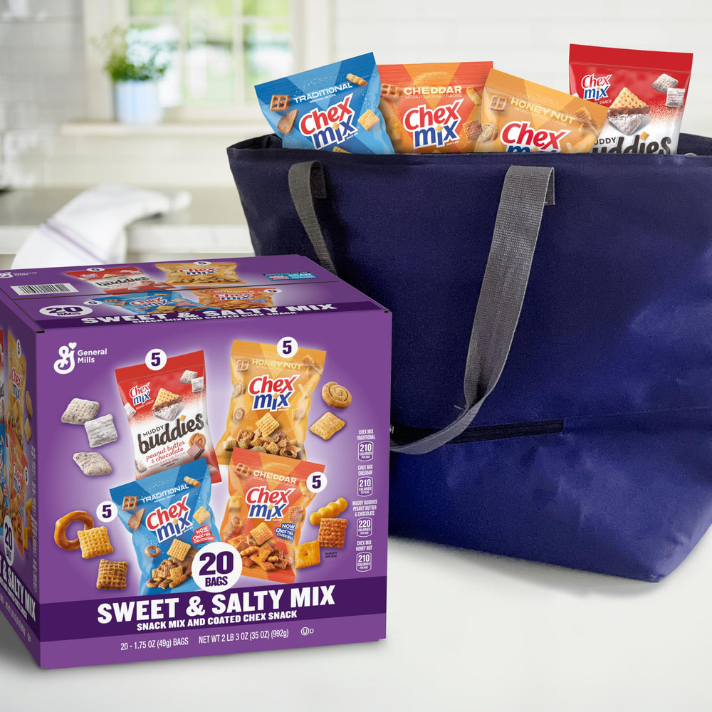 Chex Mix Cheddar bag offering cheese-forward crunch and bold flavor