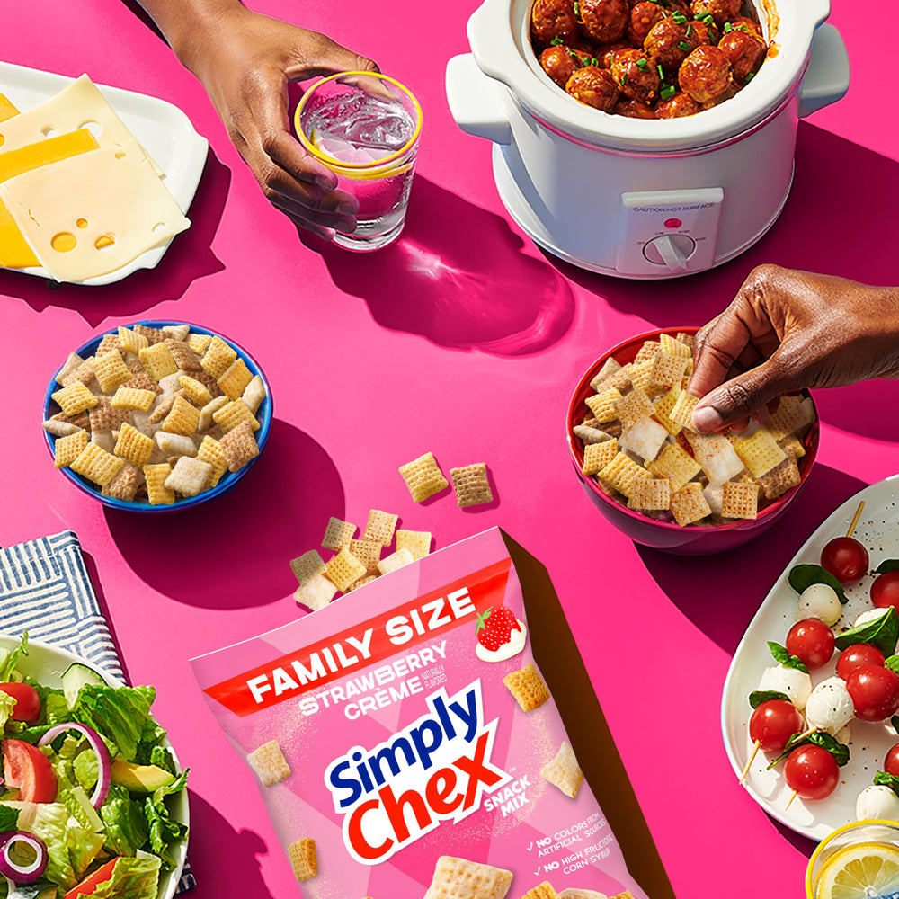 Snack mix used as a topping on ice cream for a fruity crunch.