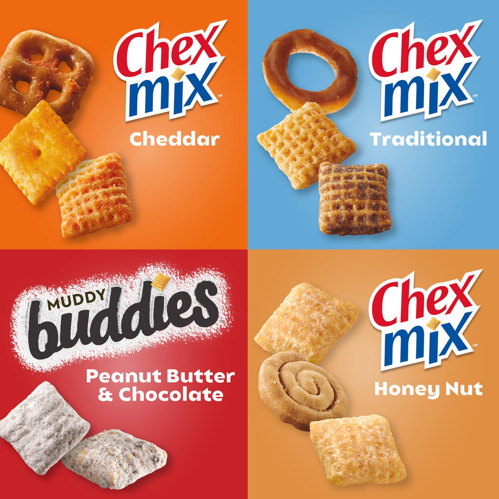 Chex Mix Traditional Original bag, classic savory crunch