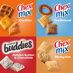 Chex Mix Traditional Original bag, classic savory crunch