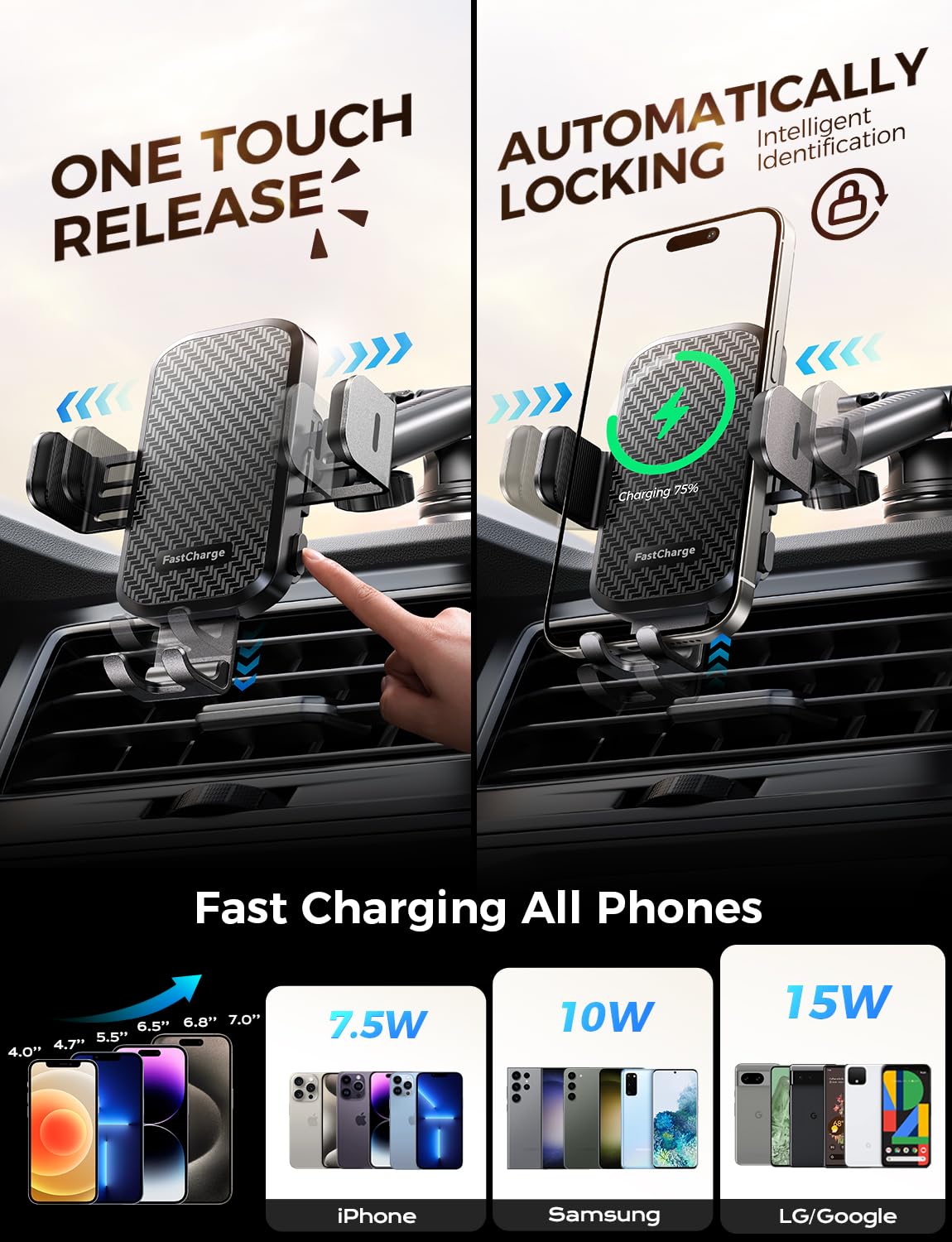 CHGeek dash-mount setup provides versatile placement on the dashboard