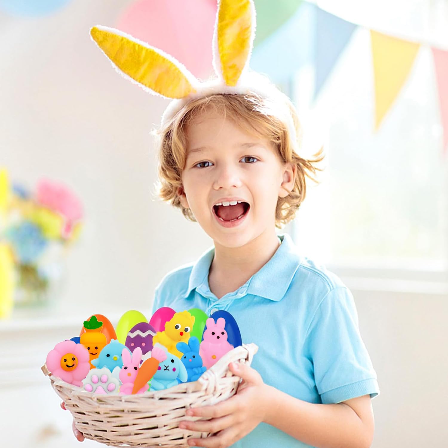 CHHOEAV Easter egg fillers squishy toy for egg hunts