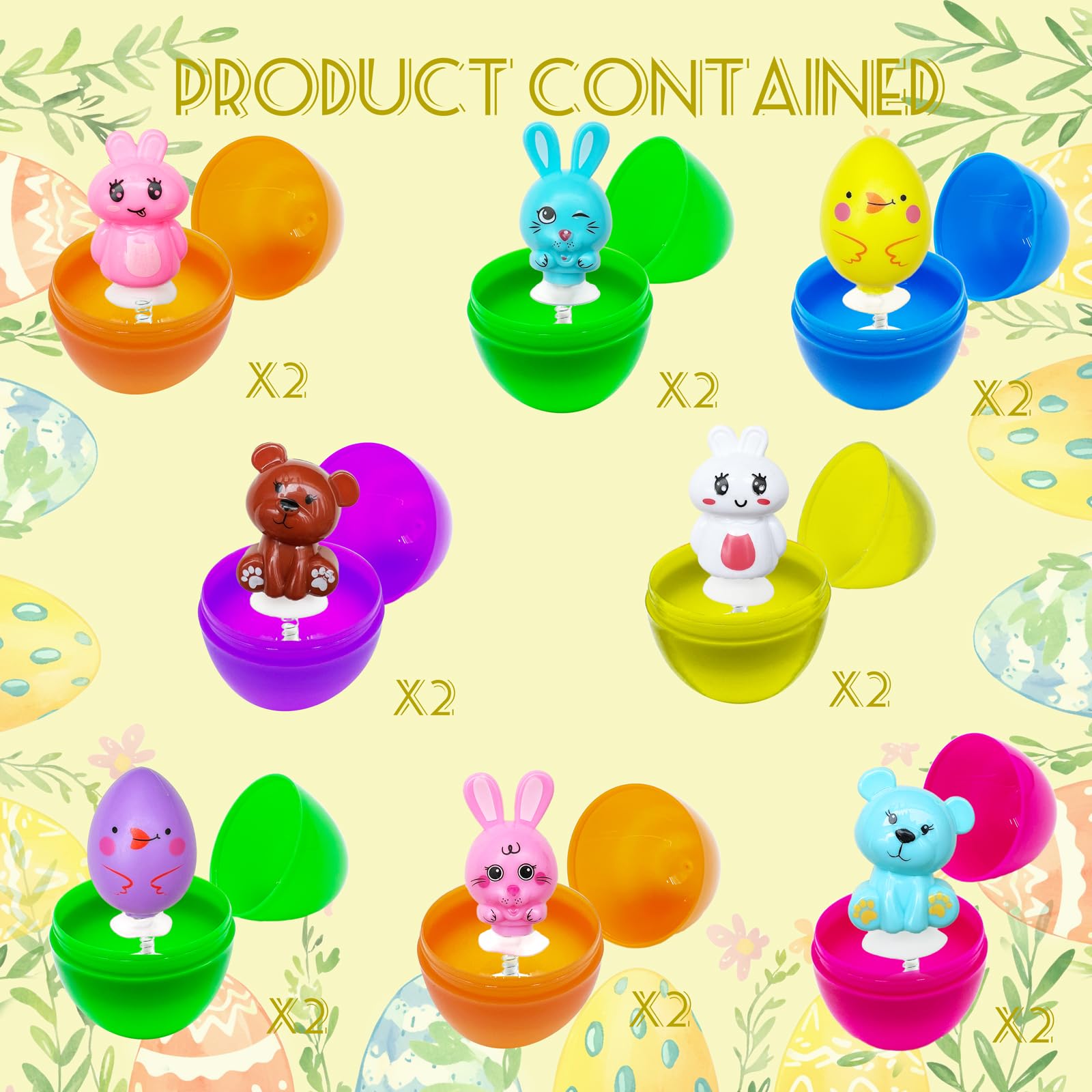 CHHOEAV Easter jumping bear popper with bright colors