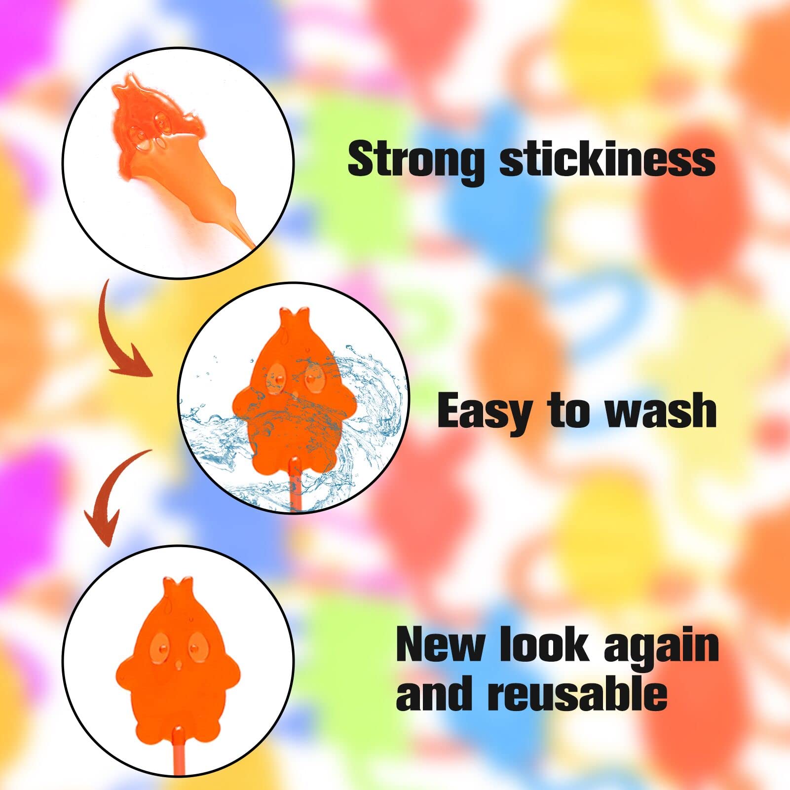 CHHOEAV Easter sticky hands carrot adds color and tactile fun