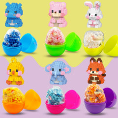 Six CHHOEAV animal builders inside eggs offer varied play experiences.