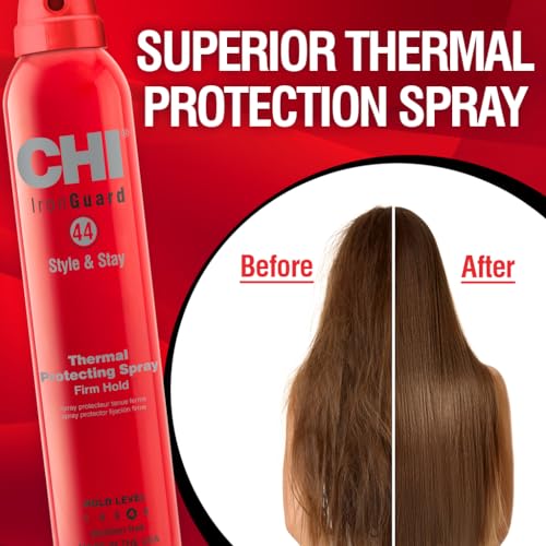 CHI 44 Iron Guard front label shows heat protection and sulfate-free formula.