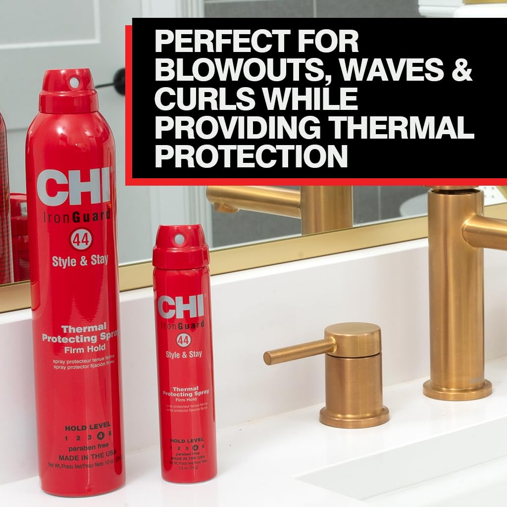 CHI 44 Iron Guard hair with shine after application.