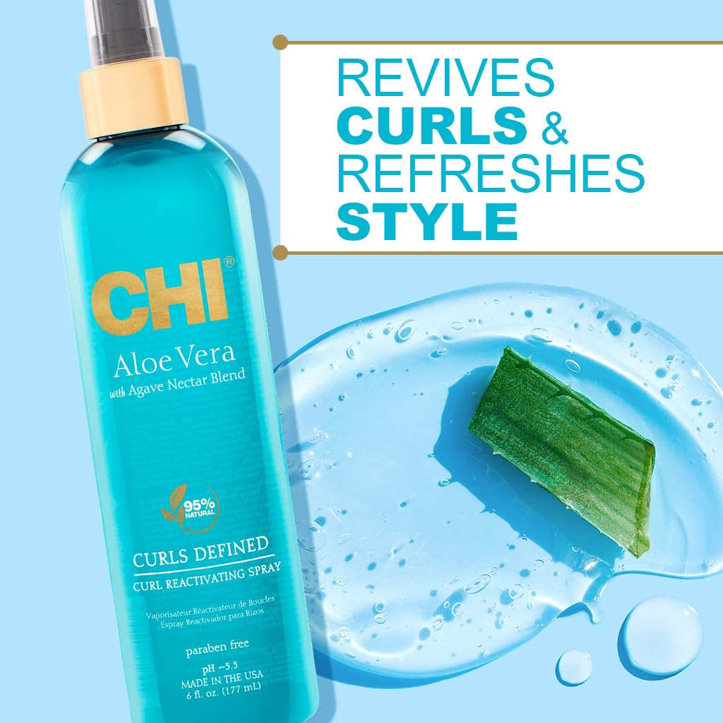 CHI Aloe Vera Curl Reactivating Spray defines curls without weighing down