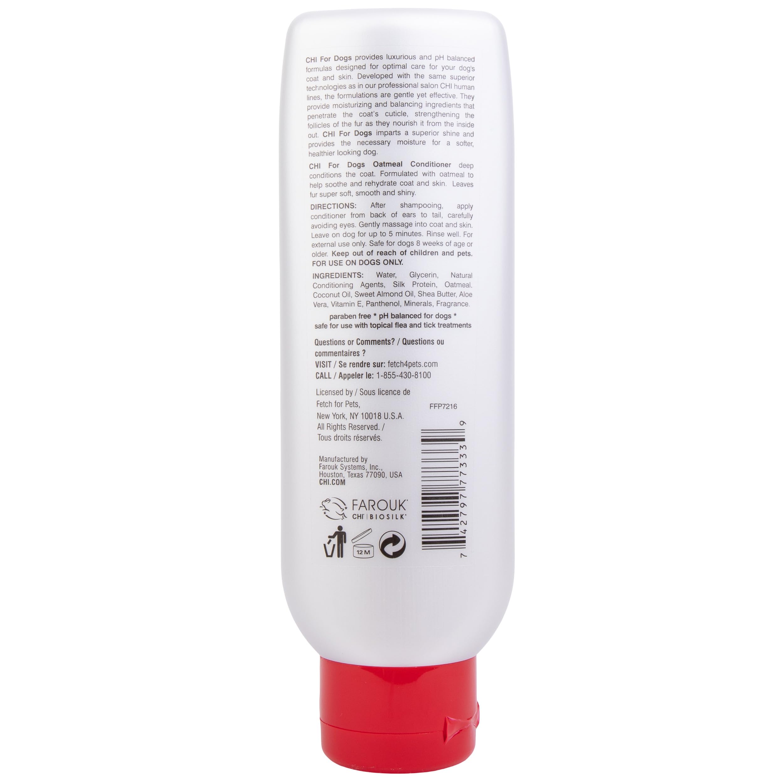 Made in the USA CHI for Dogs conditioner packaging for home use