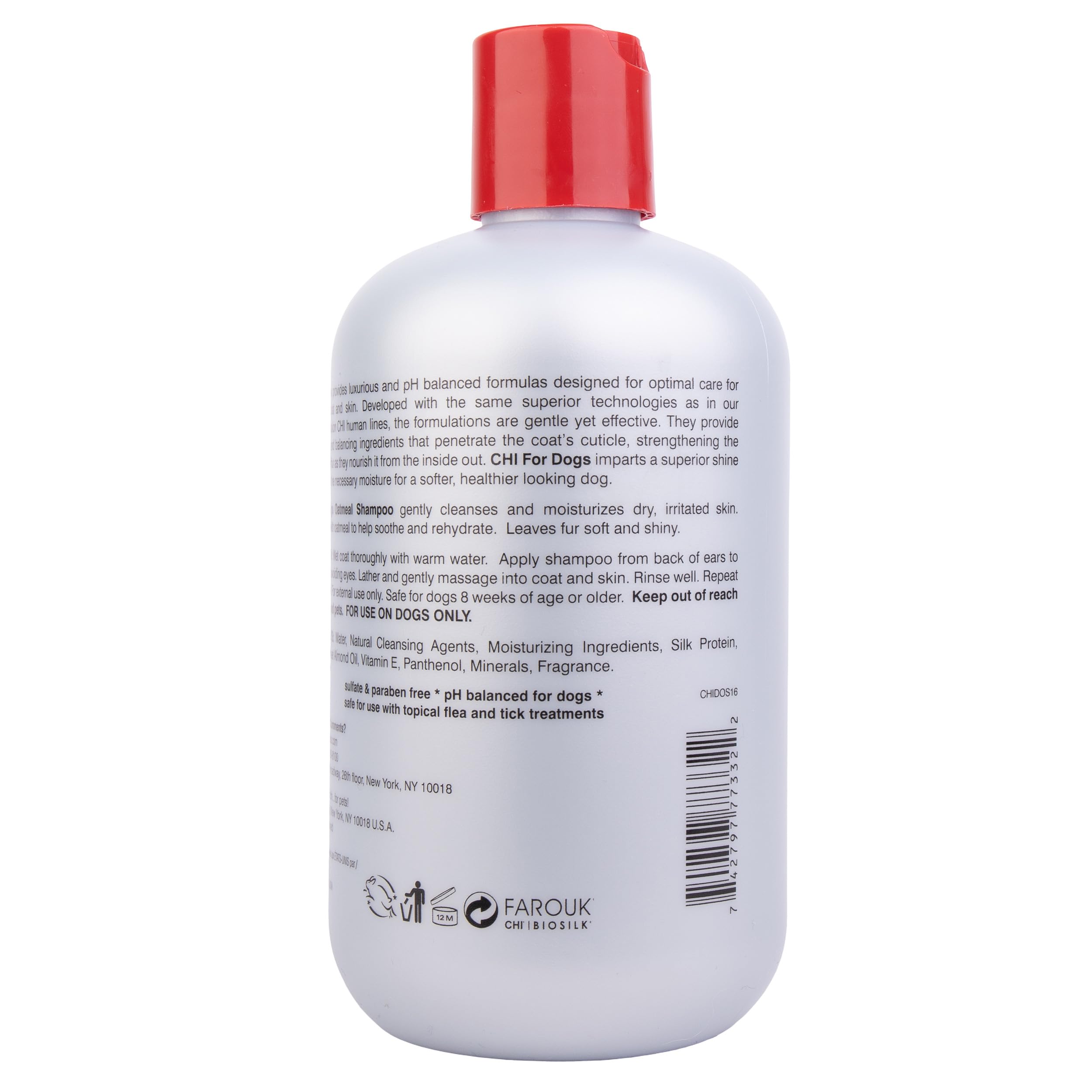CHI for Dogs Oatmeal Shampoo leaves coats feeling manageable and easier to brush.