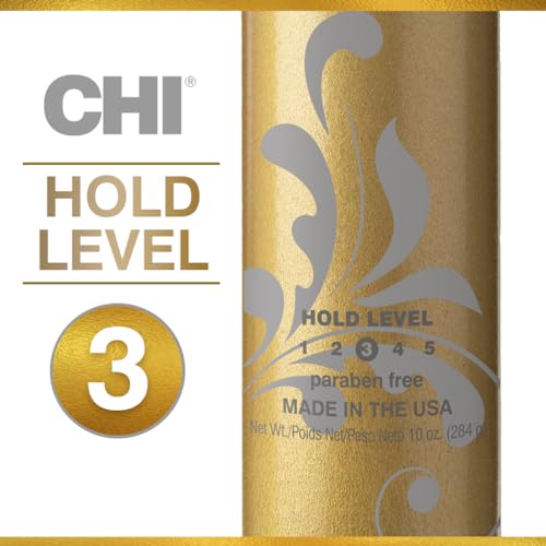 CHI Keratin Flex Finish spray application demonstrates even mist and frizz control.