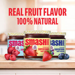 Chia Smash Classics raspberry jar highlighting vibrant fruit and no sugar added