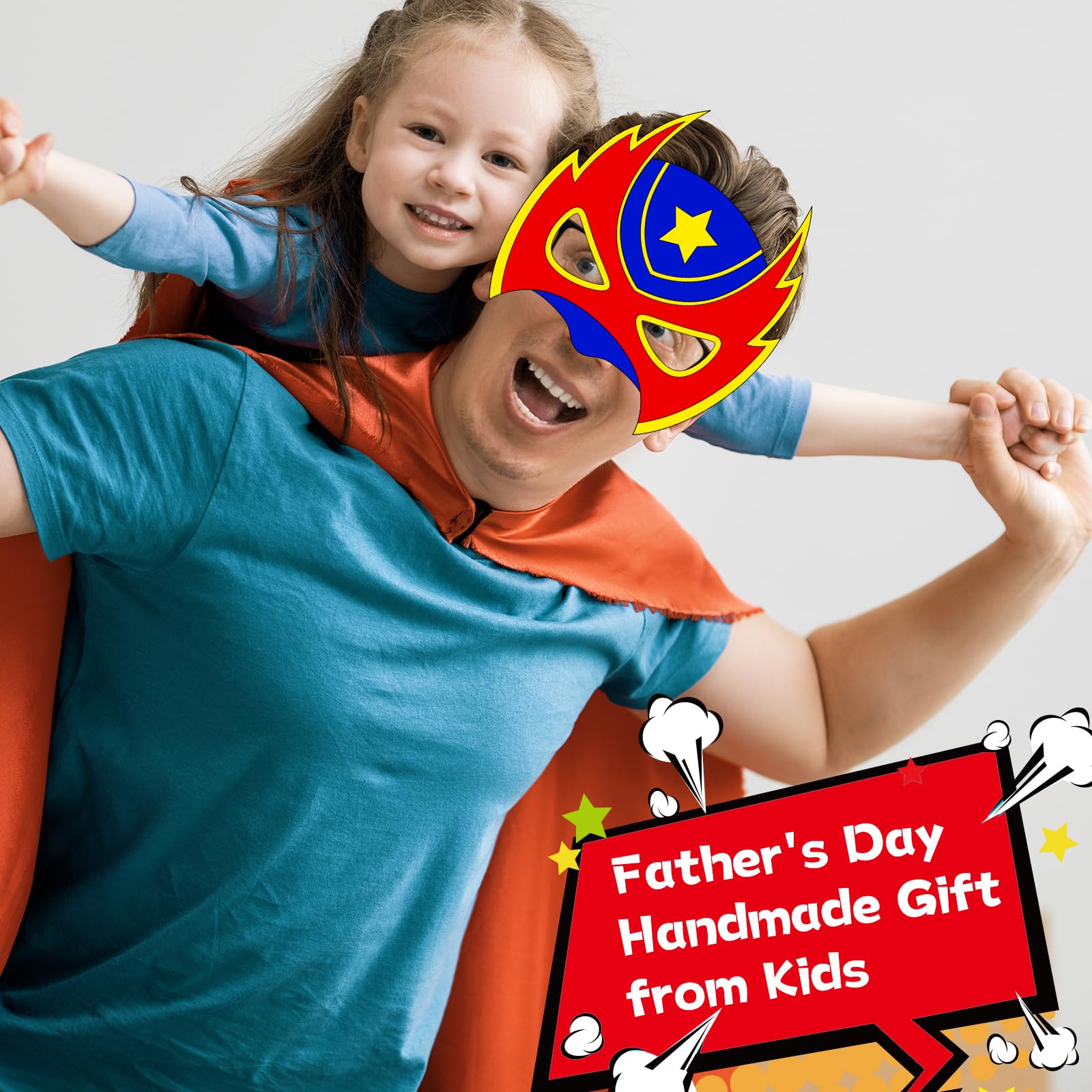 Chiazllta DIY hero masks in action inspire pretend play and themed parties.