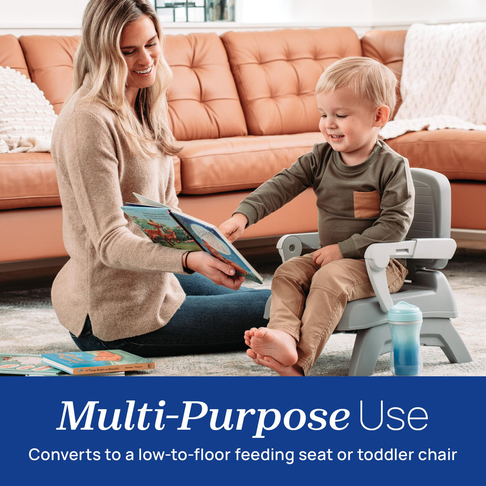 Chicco Bento Booster folded flat for compact storage and travel.